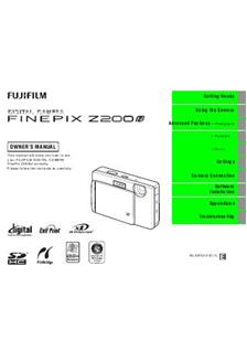 Fujifilm FinePix Z200 fd manual. Camera Instructions.